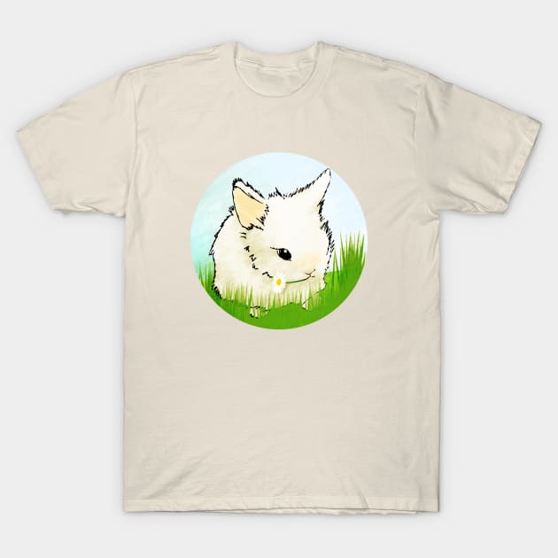 bunny with daisy flower T-Shirt by Nina_R